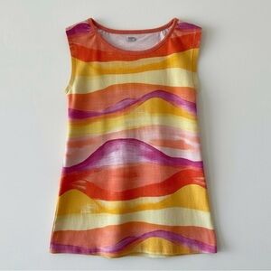 Tea Collection Sunset Stripe Cotton Dress Girls Size 4 Bright Summer